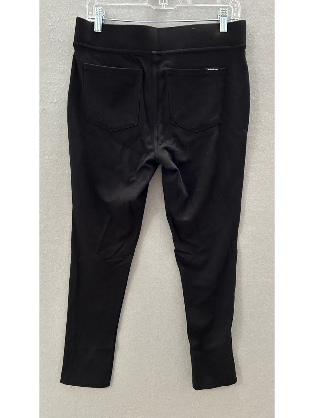 DKNY Jeans Womens Black Mid Rise Comfort Stretch Pocket Ponte Ankle Pants Sz. M